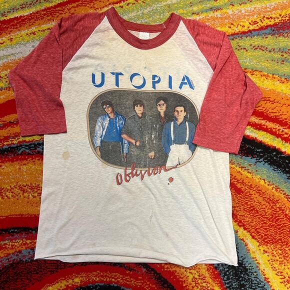 Utopia Band Todd Rundgren 1984 Oblivion Tour Raglan XL Shirt - Picture 1 of 4